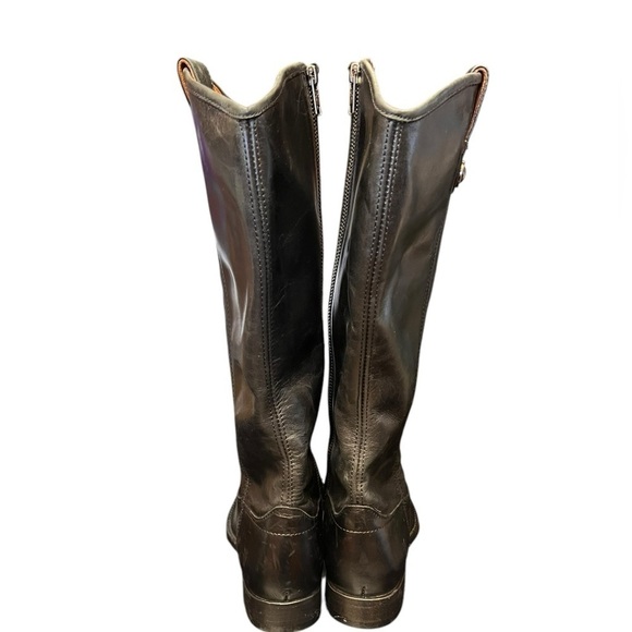 Frye 'Melissa Button' Leather Riding Boot Black Size 6 - Picture 3 of 6